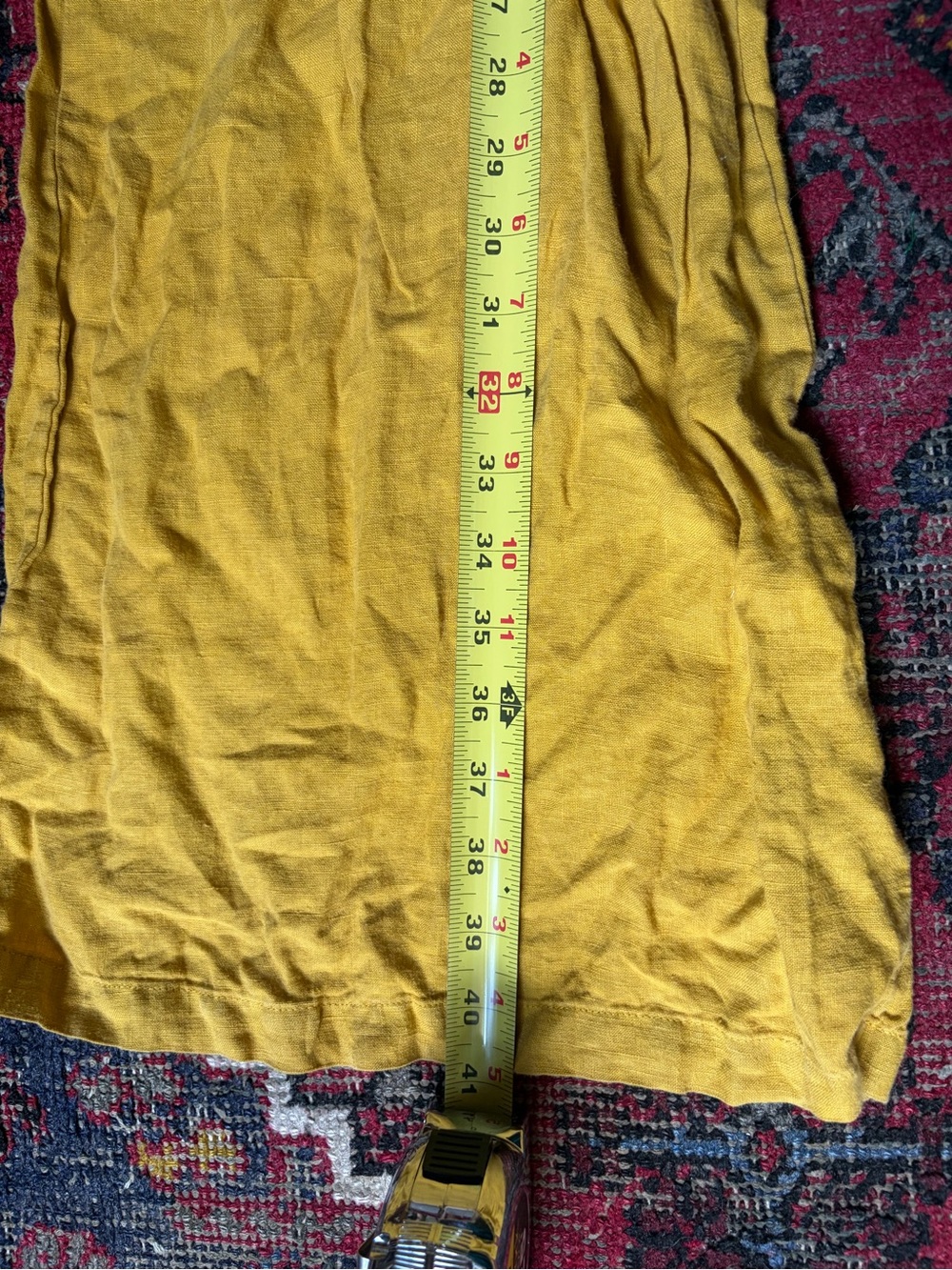 bryn Walker Golden Yellow Elastic Waist Pants Large - Picture 6 of 8